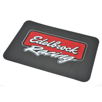 Thumbnail for Edelbrock Racing Fender Cover - PVC Foam Mat - 2 Color Printed Edelbrock Racing Logo