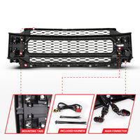 Thumbnail for Anzo 21-23 Ford F150 Black Housing Full LED Light Tube Front Grille