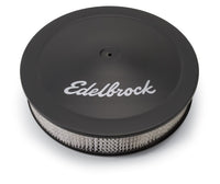 Thumbnail for Edelbrock Air Cleaner Pro-Flo Series Round Steel Top Paper Element 14In Dia X 3 75In Dropped Base