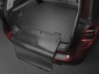 Thumbnail for WeatherTech 22-23 Rivian R1S w/Cargo Floor in Flat Pos. Cargo Liner w/Bumper Protector - Black