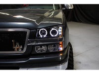 Thumbnail for Spyder Chevy Silverado 1500 03-06 Projector LED Halo LED Amber Reflctr Blk PRO-YD-CS03-AM-BK