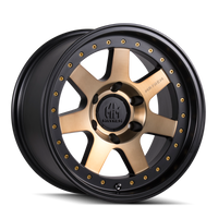 Thumbnail for Mayhem 8300 Prodigy 18x9 / 6x135 BP / 0mm Offset / 87.1mm Hub Matte Black w/ Bronze Tint Wheel