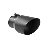 Thumbnail for MBRP Universal Tip 4.5in OD 3in Inlet 8in Length Dual Walled Angled Exhaust Tip - Black