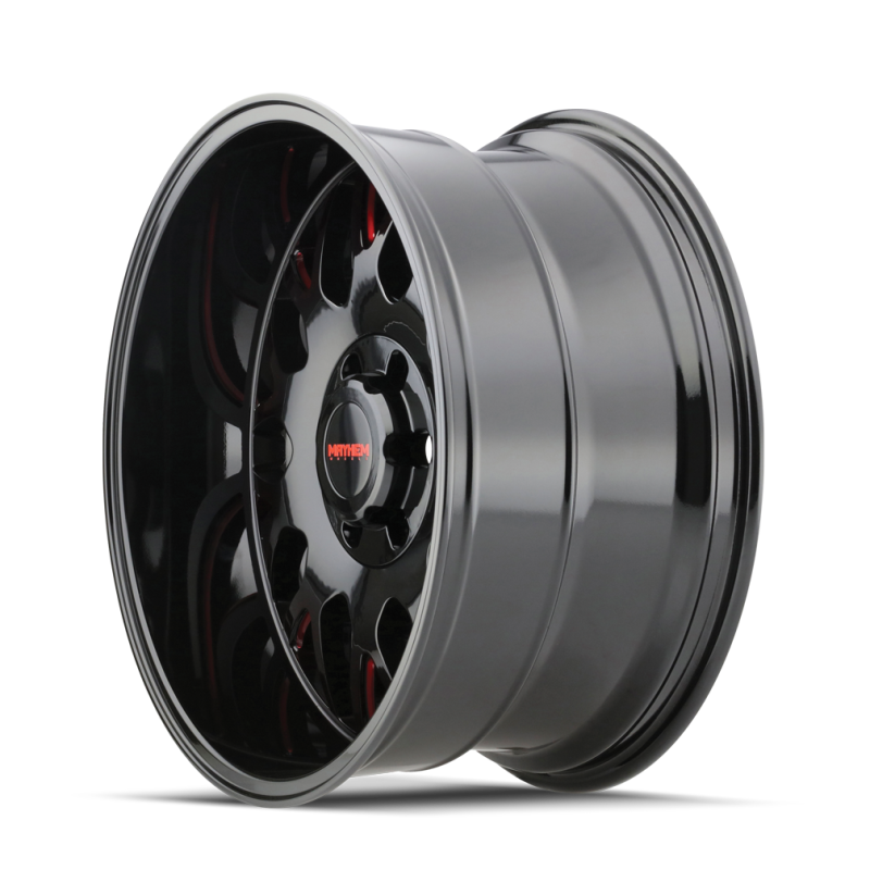 Mayhem 8110 Tripwire 20x10 / 8x165.1 BP / -19mm Offset / 130.8mm Hub Black w/ Prism Red Wheel