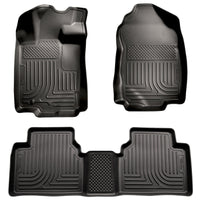 Thumbnail for Husky Liners 10-12 Ford Fusion/Lincoln MKZ (FWD) WeatherBeater Combo Black Floor Liners