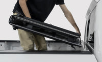 Thumbnail for Access LOMAX Alum Tri-Fold Cover w/Split Rails BK Urethane Finish 19-20 Dodge Ram-5ft 7in w/o RamBox