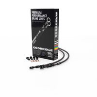 Thumbnail for Goodridge 99-02 BMW R1150GS Non ABS EVO Brakes Carbon Brake Lines w/Black Fittings