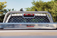 Thumbnail for Deezee Universal Aluminum Front Truck Cargo Management Cab Rack Silver Mesh