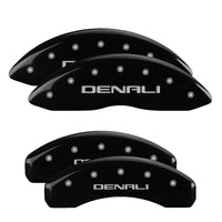 Thumbnail for MGP 4 Caliper Covers Engraved Front & Rear Denali Black finish silver ch