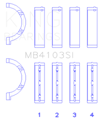 Thumbnail for King Engine Bearings Chrysler 197 (Size +0.25mm) Main Bearing Set