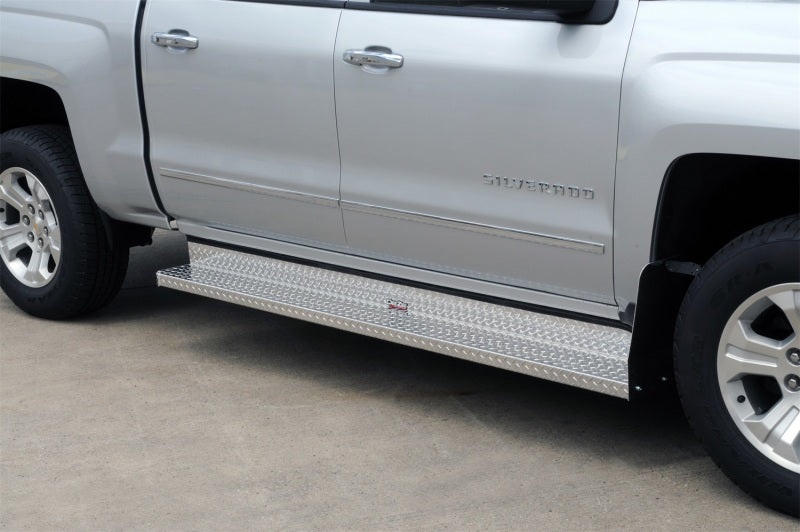 Deezee 08-14 Ford Econoline/E-Series Van Running Board Cab Section Brite-Tread Aluminum (Front Door)