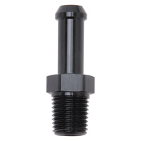 Thumbnail for Edelbrock Hose End Straight 1/4In NPT to 3/8In Barb Black Anodize