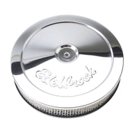 Thumbnail for Edelbrock Air Cleaner Pro-Flo Series Round Steel Top Paper Element 10In Dia X 3 5In Chrome