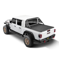 Thumbnail for Rugged Ridge 20-22 Jeep Gladiator w/Trail Rail Sys Armis Tonneau Cover w/Max Track - Tex. Blk