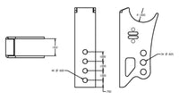 Thumbnail for Ridetech Weld On Rear Axle Bracket for Bolt-On 4 Link