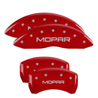 Thumbnail for MGP 4 Caliper Covers Engraved Front & Rear MOPAR Red finish silver ch