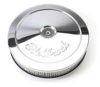 Thumbnail for Edelbrock Air Cleaner Pro-Flo Series Round Steel Top Paper Element 10In Dia X 3 5In Chrome