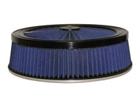 Thumbnail for aFe MagnumFLOW Air Filters Round Racing P5R A/F TOP Racer 14D x 4H (Blk/Blue)