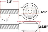 Thumbnail for SPC Performance XAXIS Rod End Ball Joint