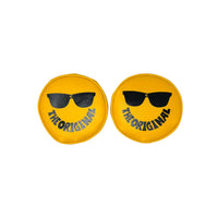 Thumbnail for KC HiLiTES Retro 6in Round Yellow Vinyl Light Cover w/ Black KC Sunglasses Logo