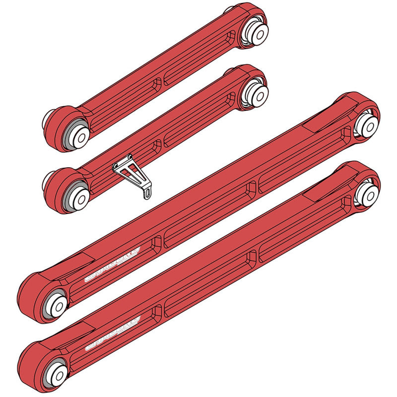 Camburg Toyota Tundra 2WD/4WD 22-23 KINETIK Series Rear Billet Trailing Arm Kit (Red)