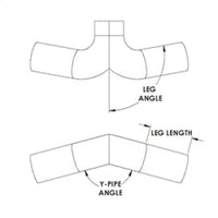 Thumbnail for Spectre Universal Tube Y-Pipe 4in. OD / 180 Degree Y-Angle / 90 Degree Leg Angle (6in. Legs)