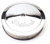 Thumbnail for Edelbrock Air Cleaner Pro-Flo Series Round Steel Top Paper Element 14In Dia X 3 75In Dropped Base