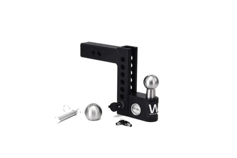 Weigh Safe Aero Hitch 6in Drop Hitch & 2in Shank (10K/12.5K GTWR) w/WS05 - Steel