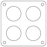 Thumbnail for Cometic Holley Dominator 4-Hole .060in Fiber Carburetor Gasket - 2.00in Holes