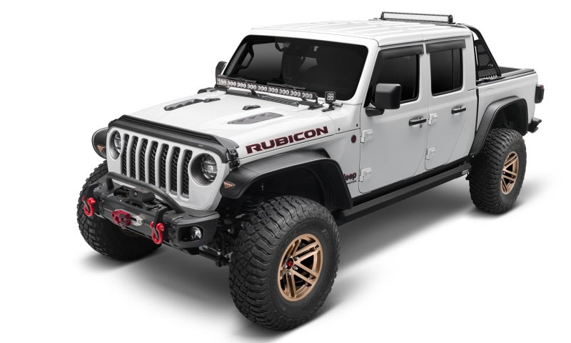 AVS 20-22 Jeep Gladiator (Launch/Overland/Rubicon/Sport) Low Profile Aeroskin Lightshield Pro - Blk