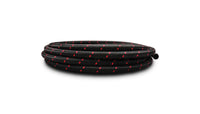 Thumbnail for Vibrant -12 AN Two-Tone Black/Red Nylon Braided Flex Hose (10 foot roll)