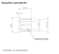 Thumbnail for SuperPro 19-23 Ford Ranger Rear Leaf Spring Lower Bush Kit