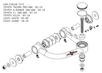 Thumbnail for Camburg Toyota Tacoma Pre/4WD 05-23 / 4-Runner 03-23 / FJ 07-14 1.25in Uniball Upper Arms w/ covers