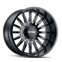 Thumbnail for Mayhem 8114 Utopia 20x10 / 5x127 BP / -19mm Offset / 71.5mm Hub Black w/ Milled Spokes Wheel