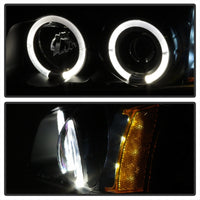 Thumbnail for Spyder Chevy Silverado 1500 03-06 Projector LED Halo LED Amber Reflctr Blk PRO-YD-CS03-AM-BK