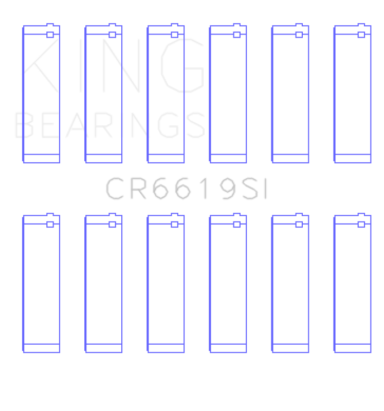 King Engine Bearings Ford V6 (Size +0.25mm) Connecting Rod Bearing Set