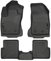 Thumbnail for Husky Liners 2015 Jeep Renegade Weatherbeater Black Front and Second Row Floor Liners