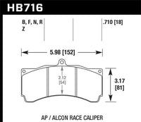 Thumbnail for Hawk HPS Brake Pads w/ 0.710 Thickness - AP Racing Alcon