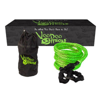 Thumbnail for Voodoo Offroad 2.0 Santeria Series 7/8in x 30 ft Kinetic Recovery Rope with Rope Bag - Green