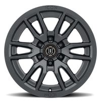 Thumbnail for ICON Vector 6 17x8.5 6x5.5 25mm Offset 5.75in BS 95.1mm Bore Satin Black Wheel