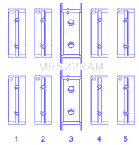 Thumbnail for King Engine Bearings Mitsubishi 4G52 (Size +0.50mm) Main Bearing Set