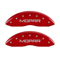 Thumbnail for MGP 4 Caliper Covers Engraved Front & Rear MOPAR Red finish silver ch