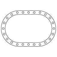 Thumbnail for Cometic Fuel Cell .062in Fiber Filler Gasket - 24 Bolt - Oval