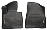 Thumbnail for Husky Liners 13-15 Hyundai Sante Fe Sport/Sport 2.0T WeatherBeater Front Row Black Floor Liners