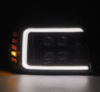 Thumbnail for AlphaRex 92-96 Ford F-Series/Bronco NOVA-Series LED Proj Headlight Alpha-Bk w/Actv Light SS & SBDRL