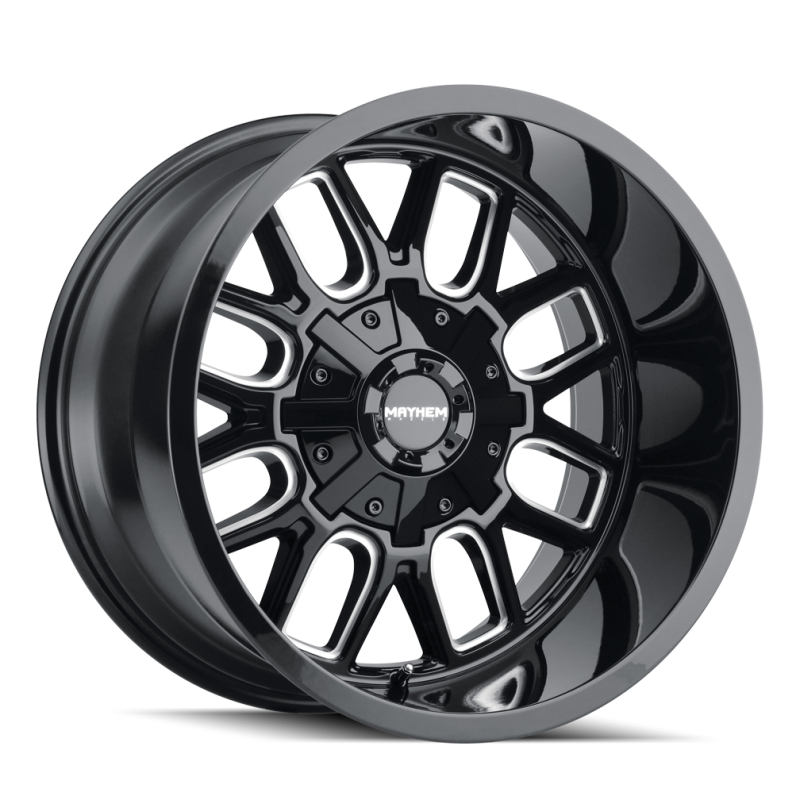 Mayhem 8107 Cogent 20x9 / 6x135 BP / 0mm Offset / 106mm Hub Black w/ Milled Spokes Wheel