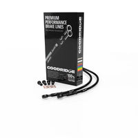 Thumbnail for Goodridge 99-02 BMW R1150GS Non ABS EVO Brakes Black Brake Lines w/Black Fittings