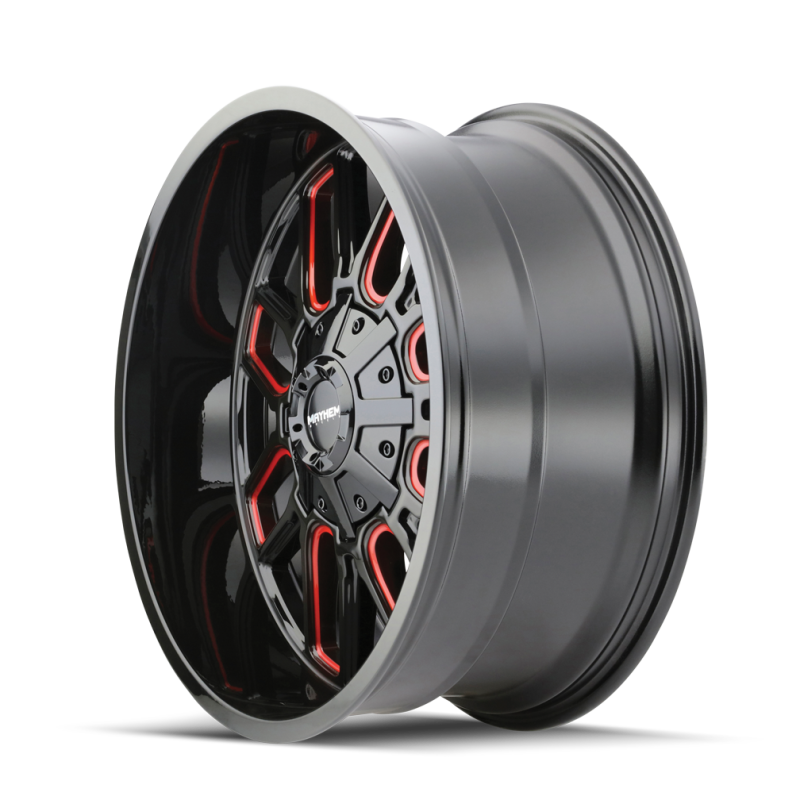 Mayhem 8107 Cogent 20x9 / 6x135 BP / 18mm Offset / 106mm Hub Black w/ Prism Red Wheel