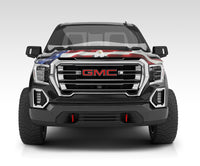 Thumbnail for Stampede 19-23 GMC Sierra 1500 Vigilante Premium Hood Protector - Flag