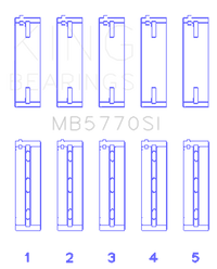 Thumbnail for King Engine Bearings Nissan Vk45Dd/E/Vk50Ve/Vk56DE/Vd (Size +0.25mm) Main Bearing Set